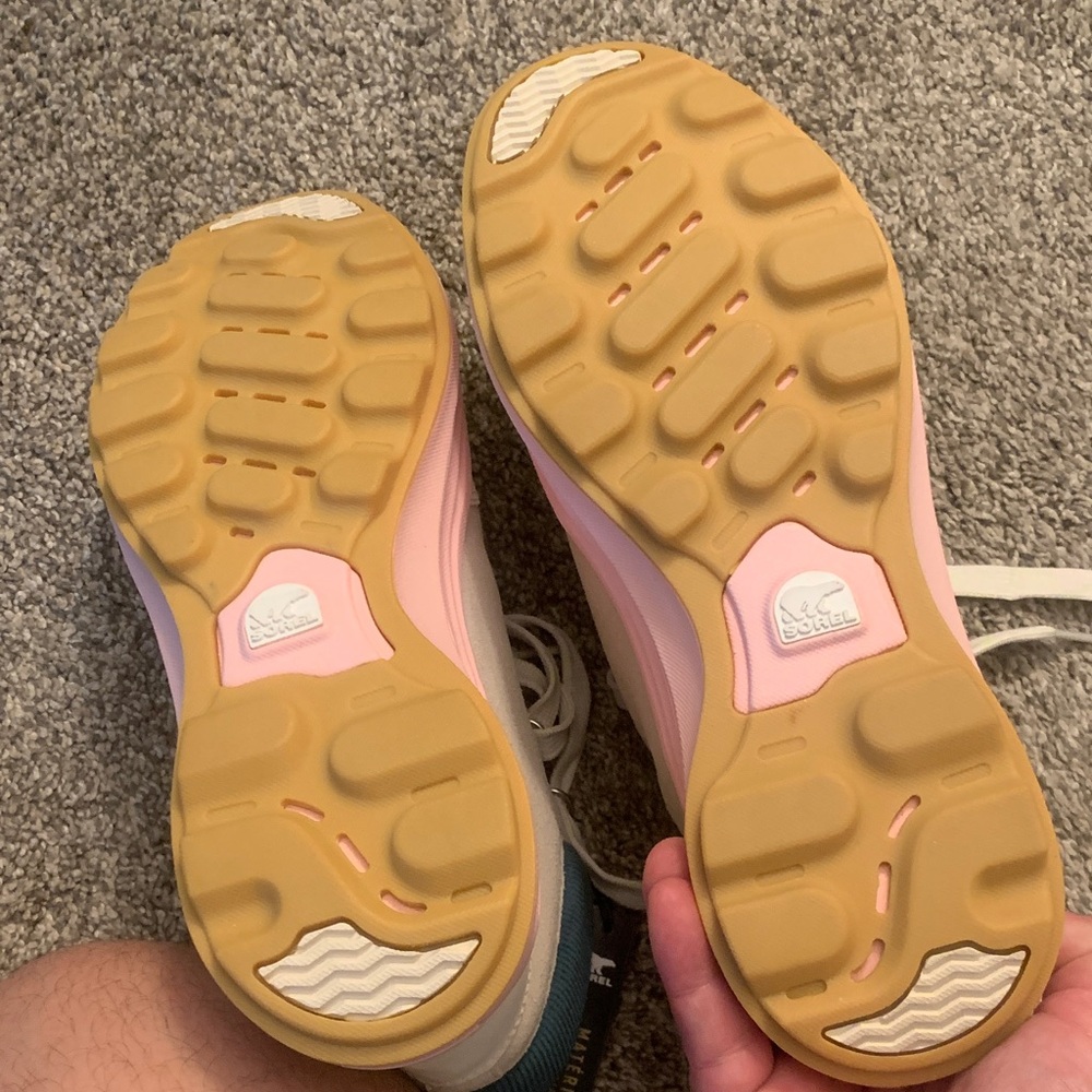 Sorel Women's Sneakers in Cream, Pink, and Teal - Picture 6 of 7